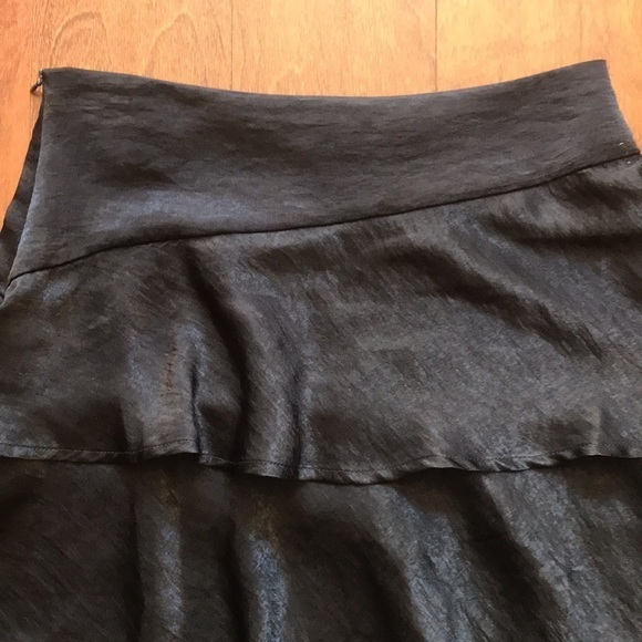 Jun & Ivy Fairycore Witchy Black Lightweight Satiny Tiered Midi Skirt, Size Sm - Picture 2 of 10